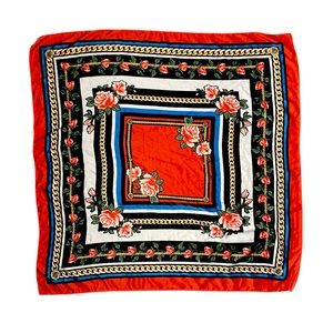 H&M Roses & Chains Square Bandana Scarf